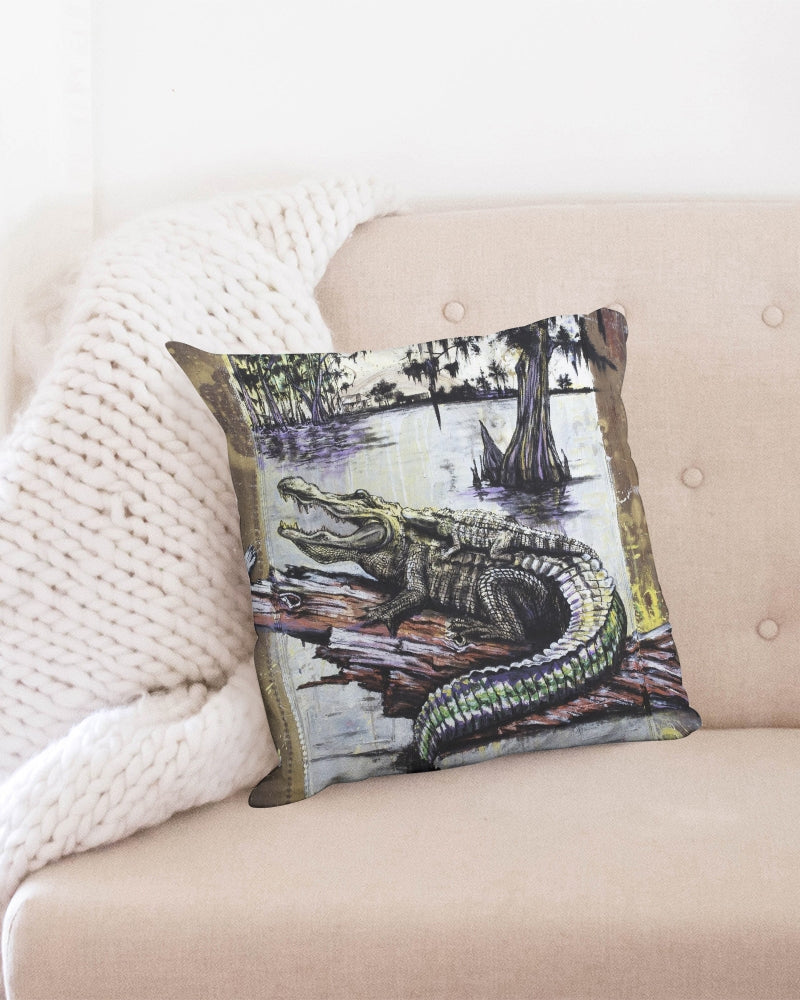 MamaandBabyGatorBright Throw Pillow Case 18"x18"