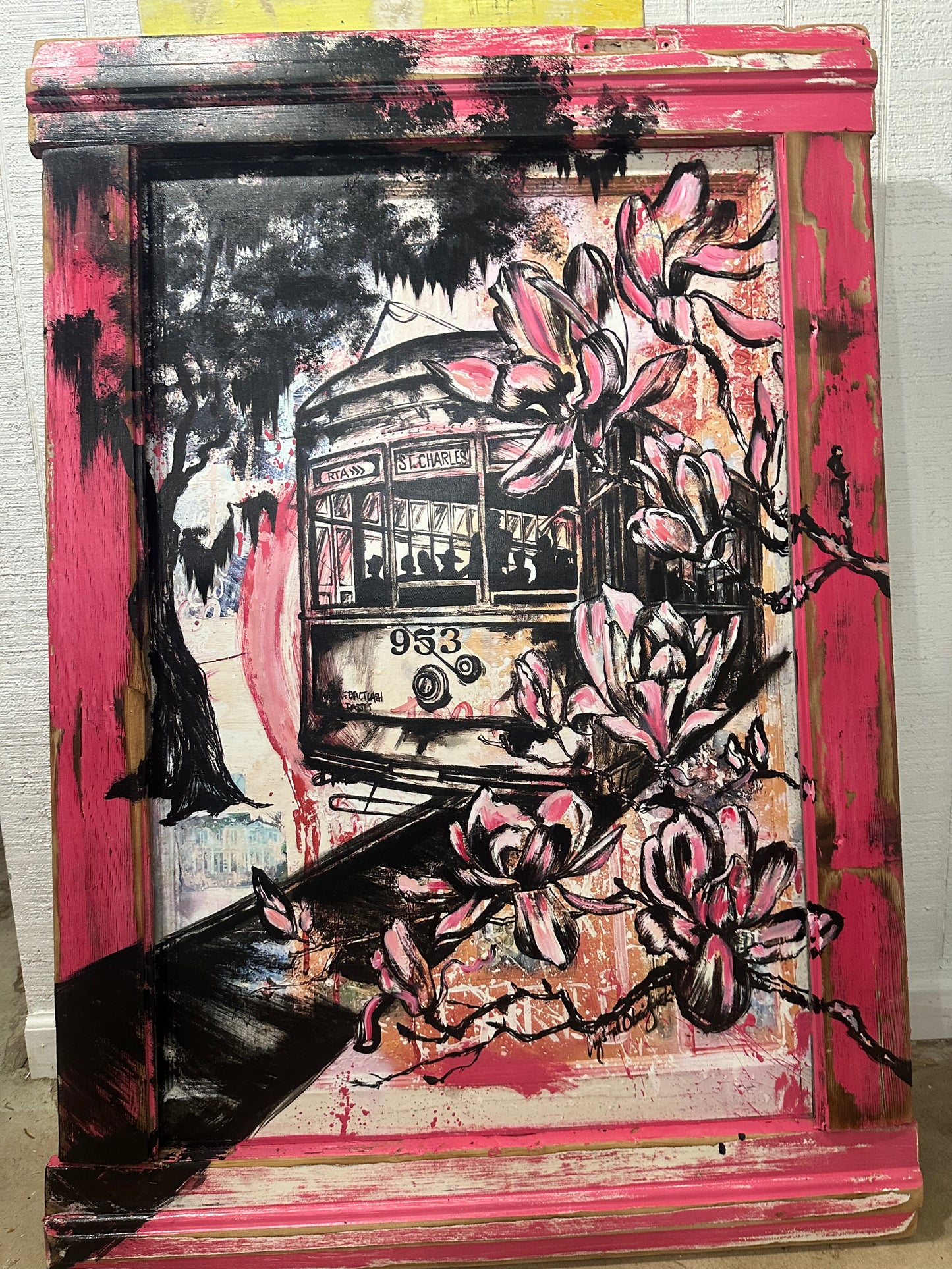 Art Pink Streetcar & Magnolias