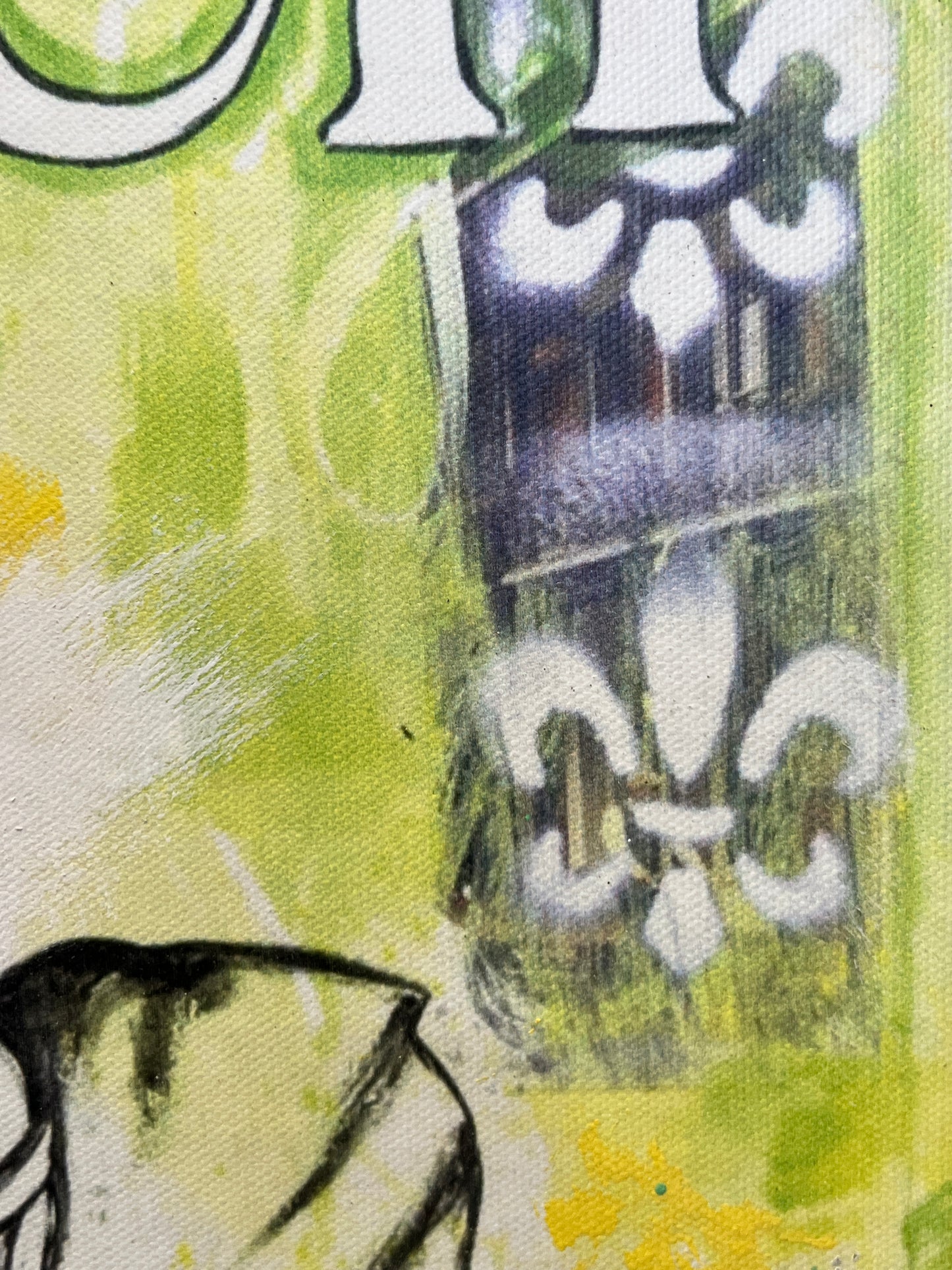 Lower Garden District- Reworked Giclee with Reclaimed Wood Frame