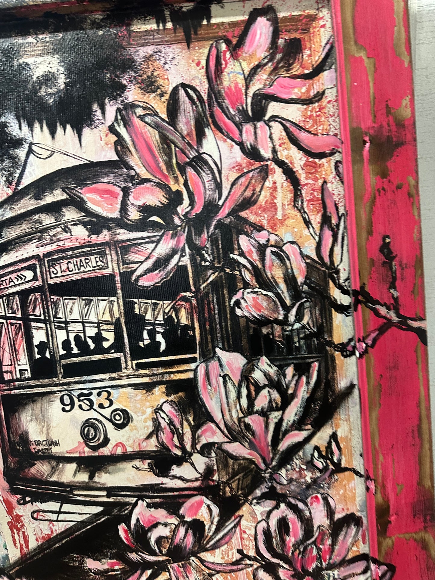 Art Pink Streetcar & Magnolias