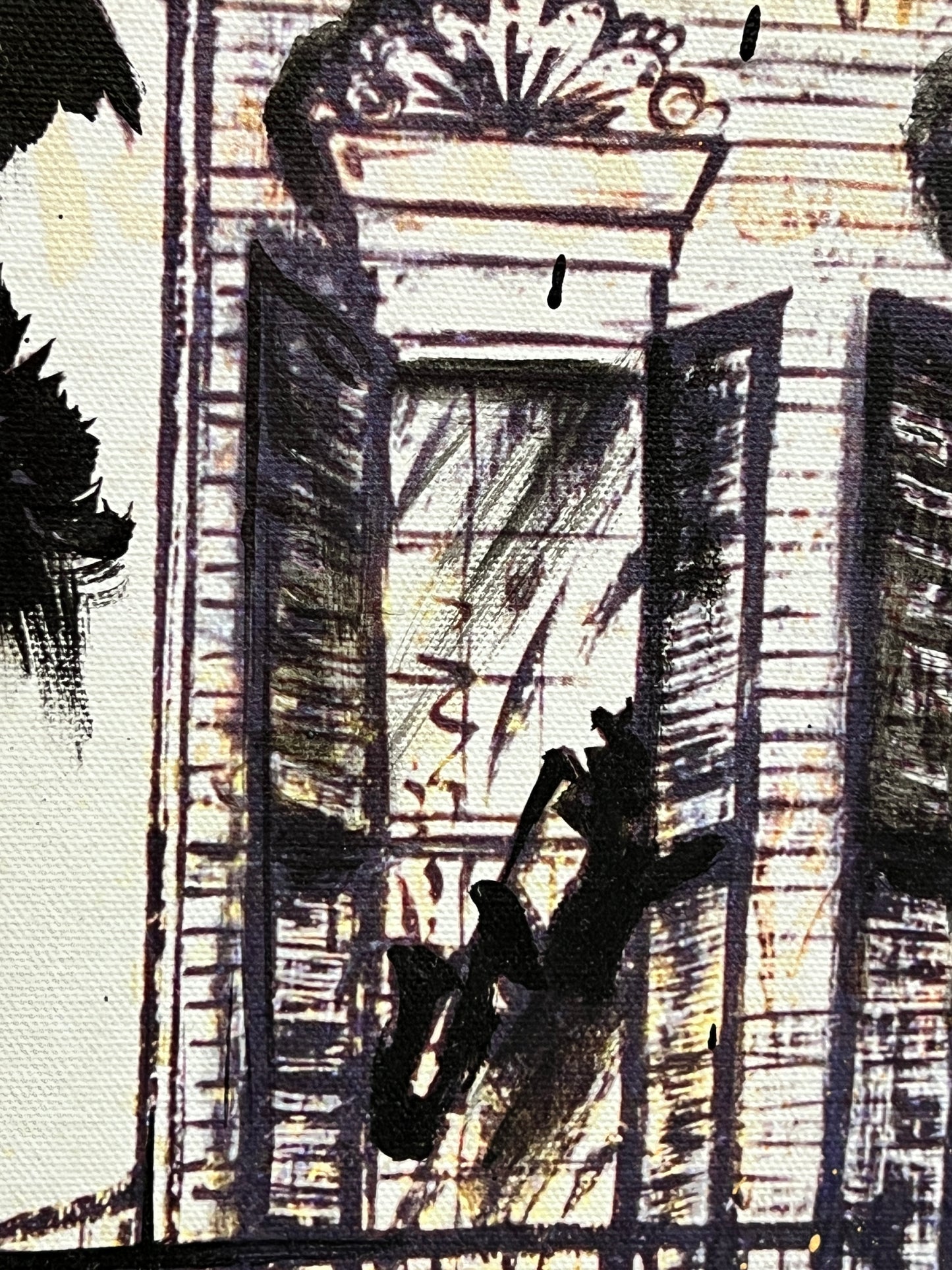 260 Saxy Shotgun - Reworked Giclee with One of a Kind Reclaimed Wood Frame