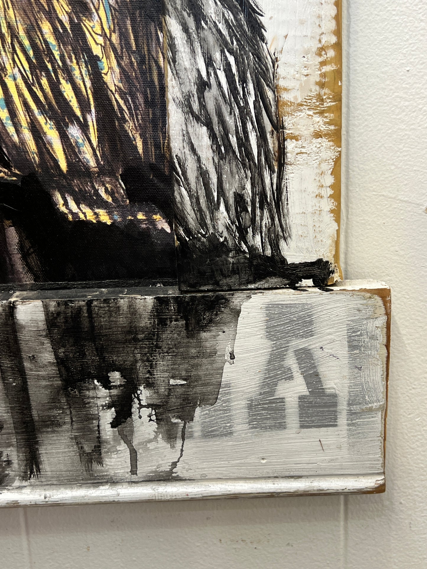 Pelican- Reworked Giclee with Reclaimed Wood Frame