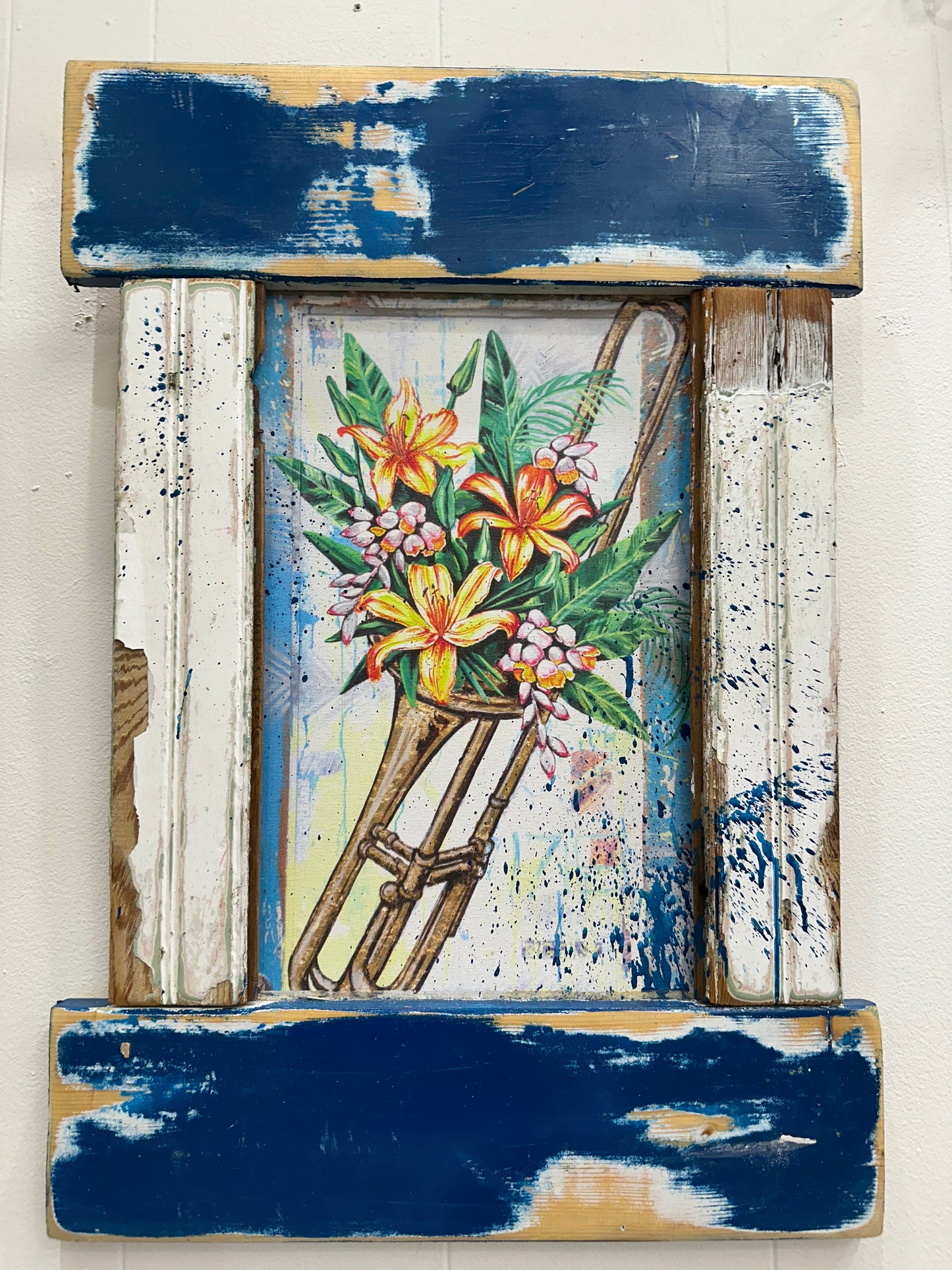 Art Floral Trombone