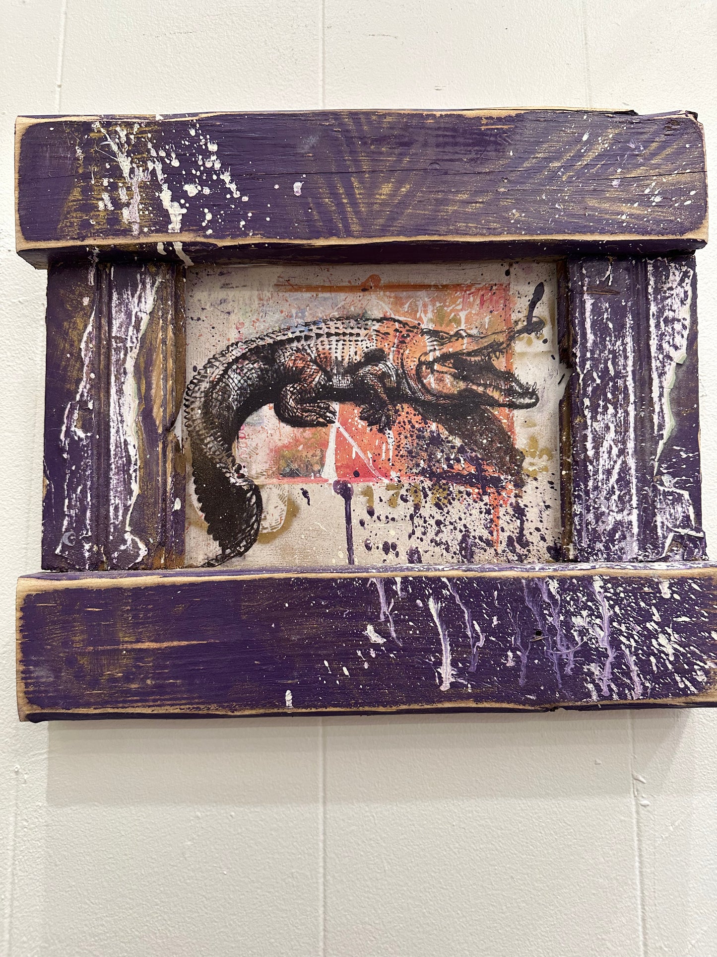 Art Purple Alligator
