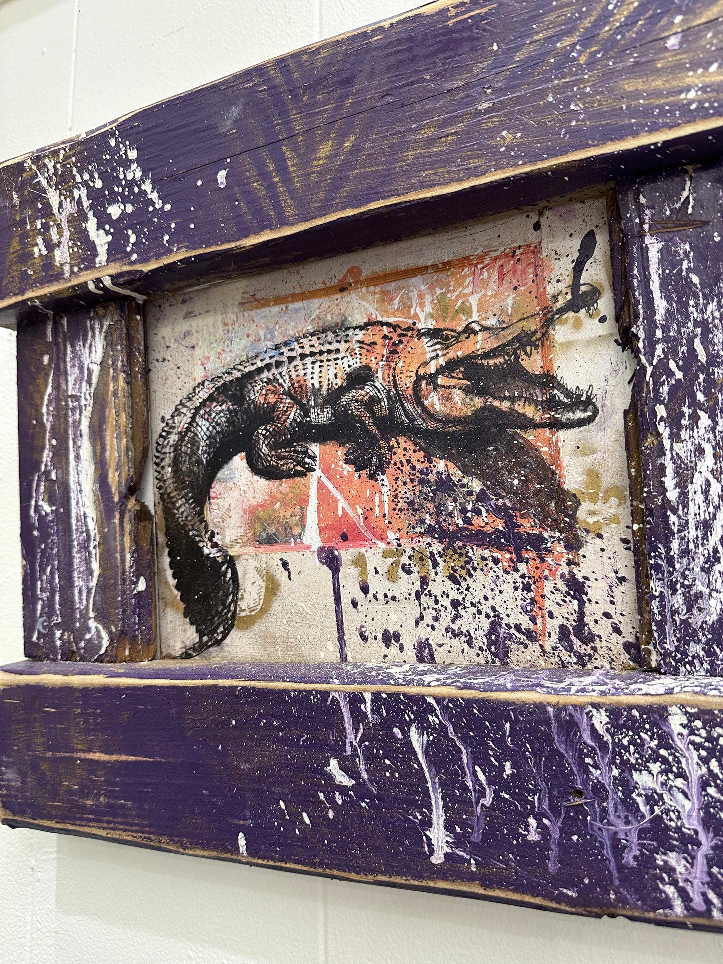 Art Purple Alligator