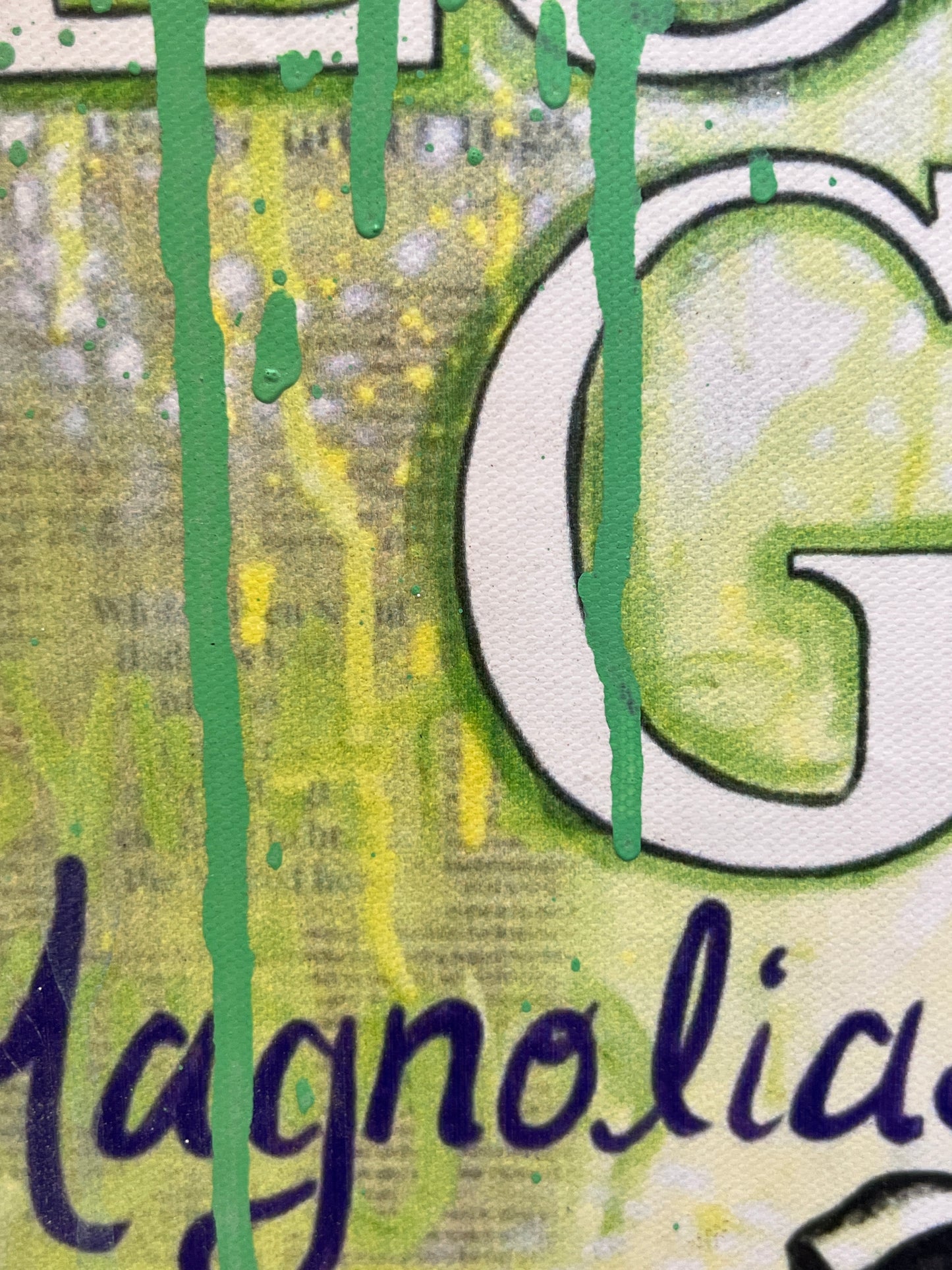 Lower Garden District- Reworked Giclee with Reclaimed Wood Frame