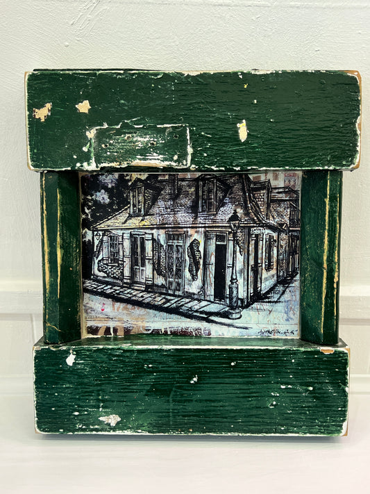 Lafitte’s Small Giclee With A Hand Built Frame From New Orleans Reclaimed Wood.