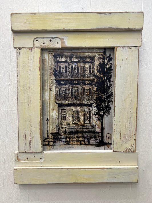 Saint Charles Balconies - Print with a Reclaimed Wood Frame