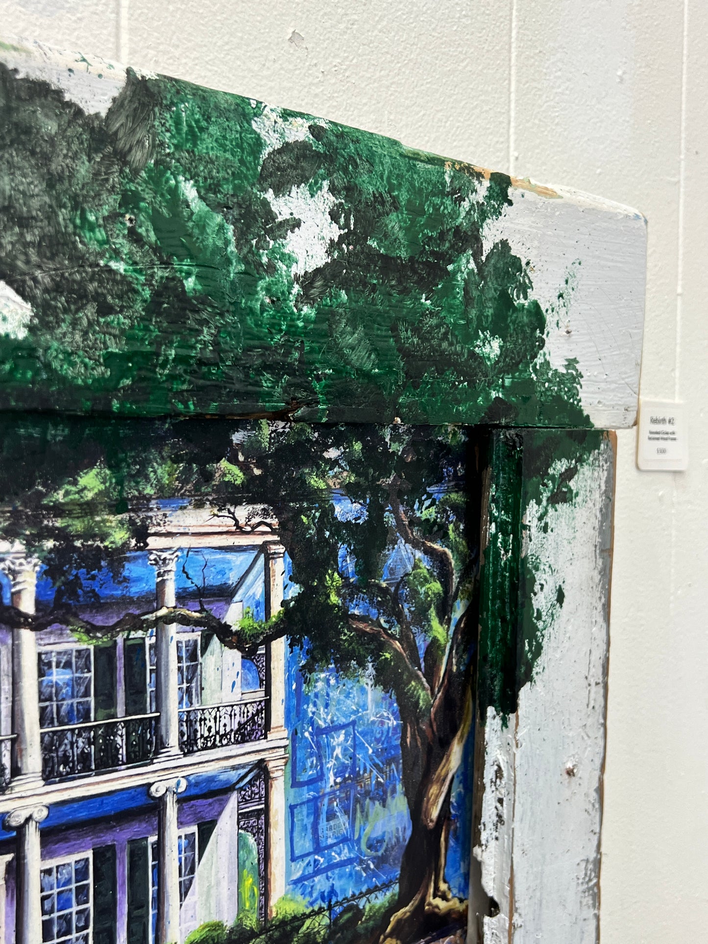 First Street- Reworked Giclee with Reclaimed Wood Frame