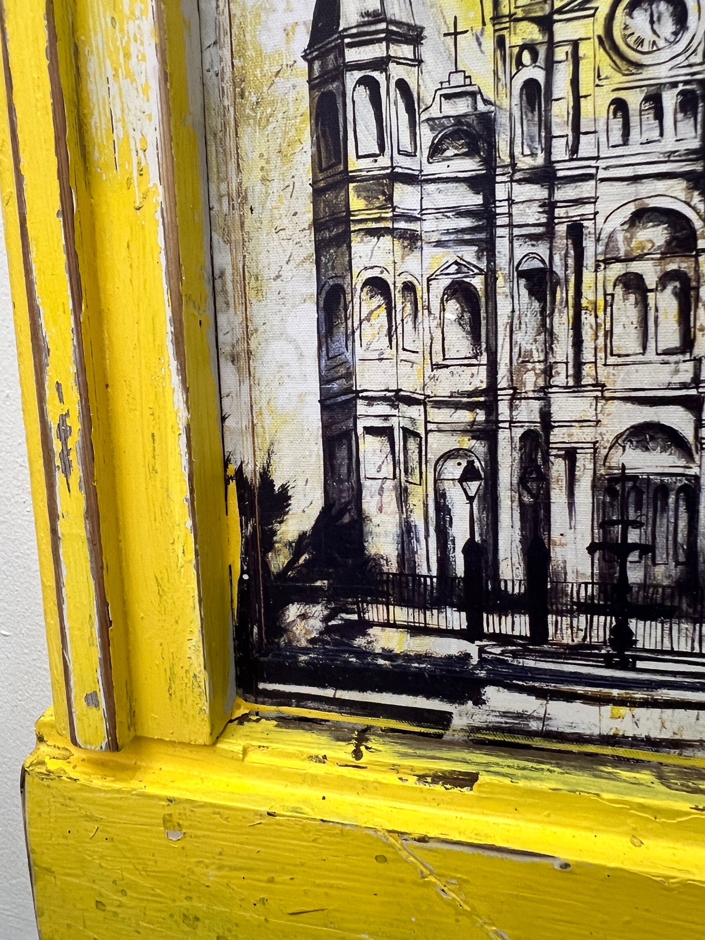 St Louis Cathedral Giclee in Custom Reclaimed Wood Frame