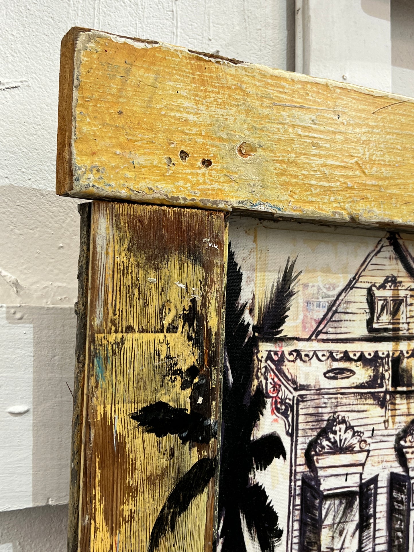 260 Saxy Shotgun - Reworked Giclee with One of a Kind Reclaimed Wood Frame