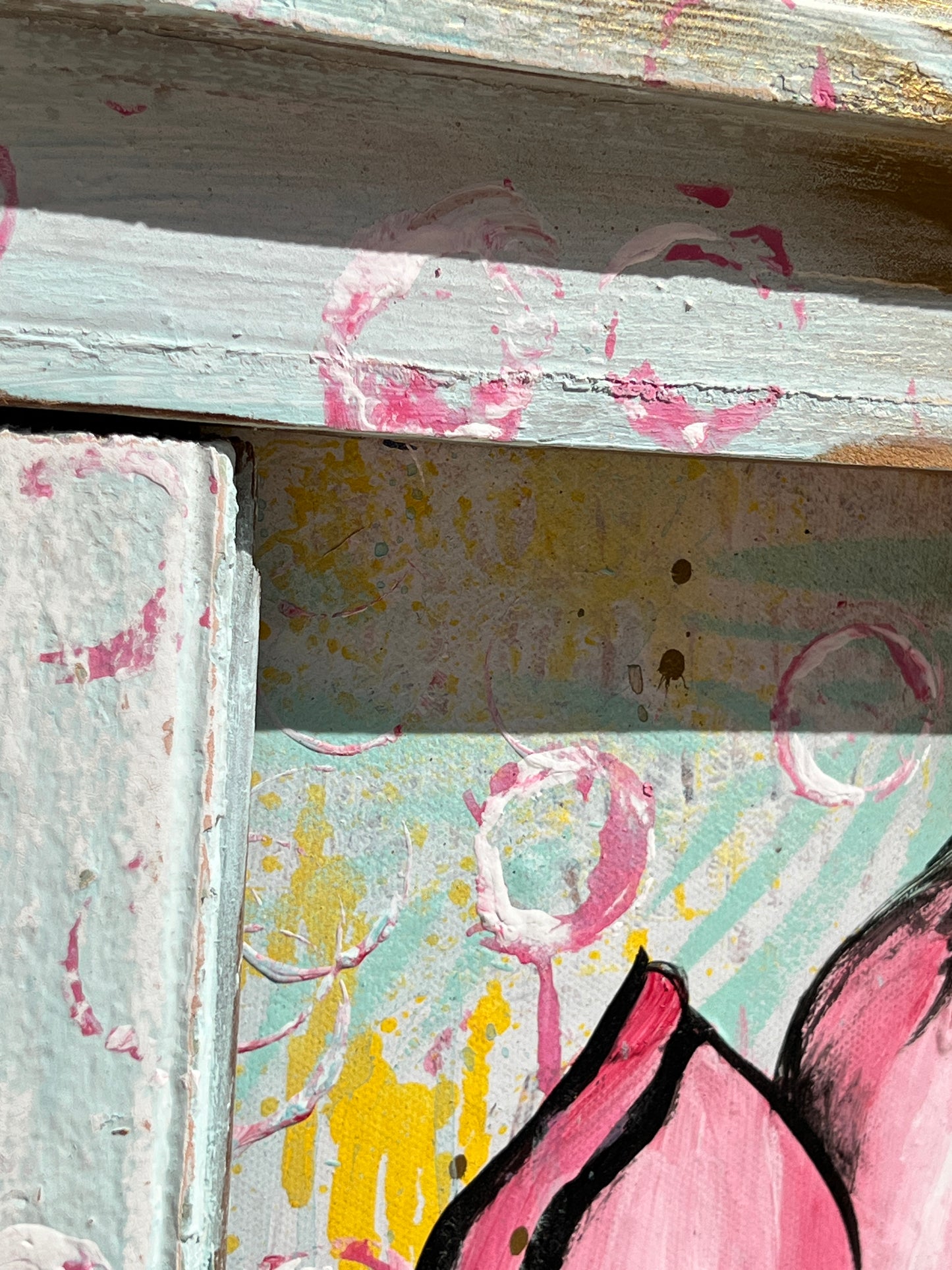 Magnolias - Original on Canvas with Reclaimed Wood Frame
