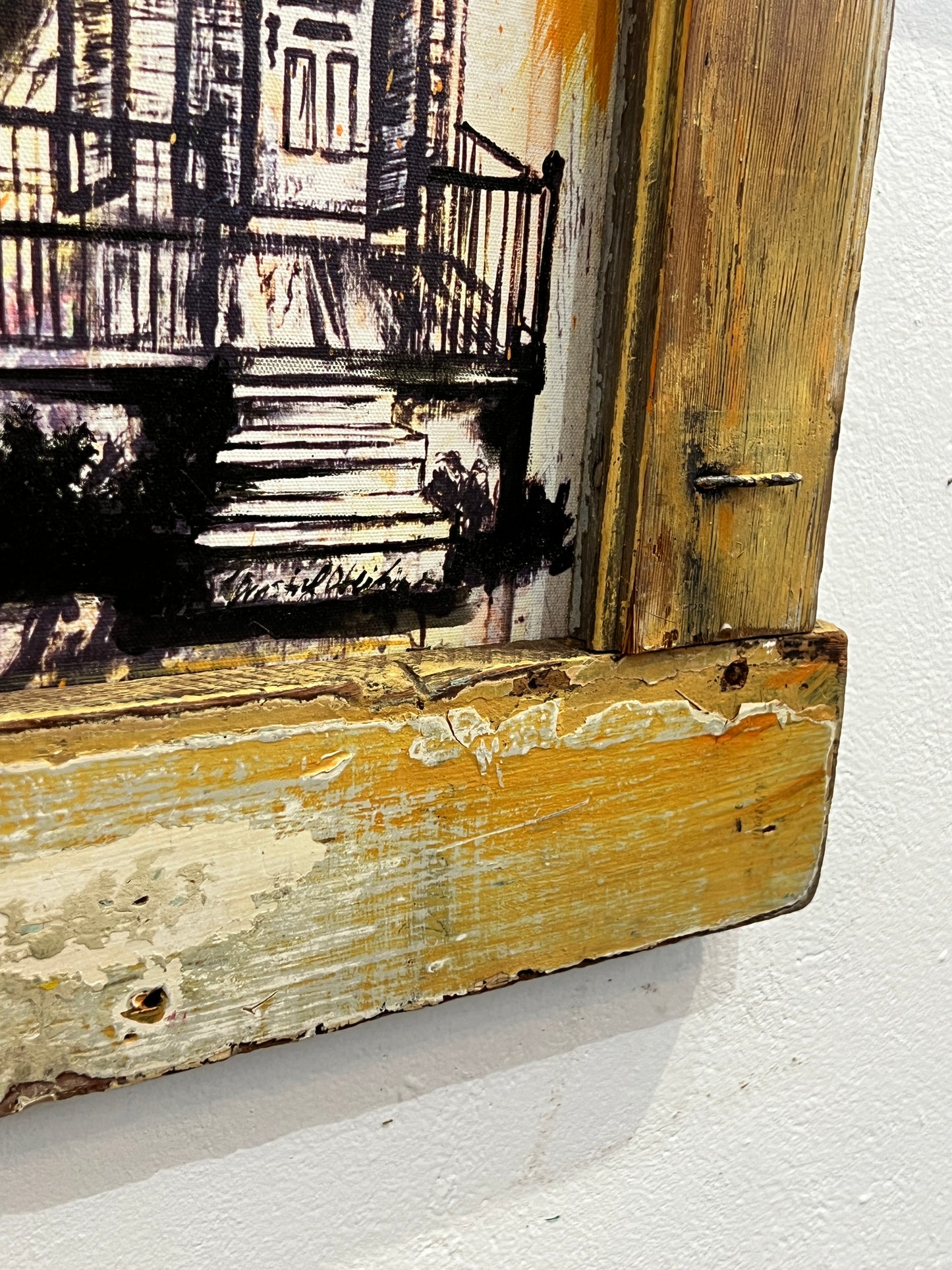 260 Saxy Shotgun - Reworked Giclee with One of a Kind Reclaimed Wood Frame