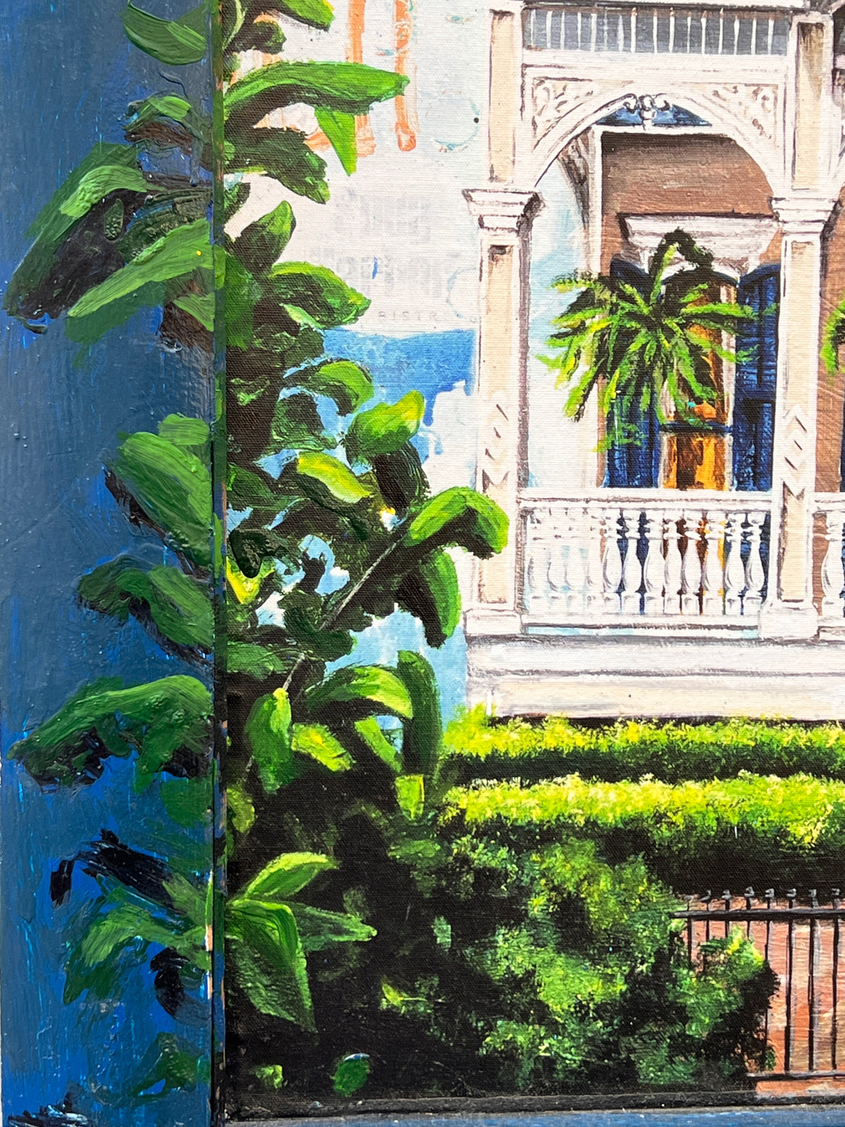 Upperline- Embellished Giclee with a Custom Frame from New Orleans Reclaimed Wood