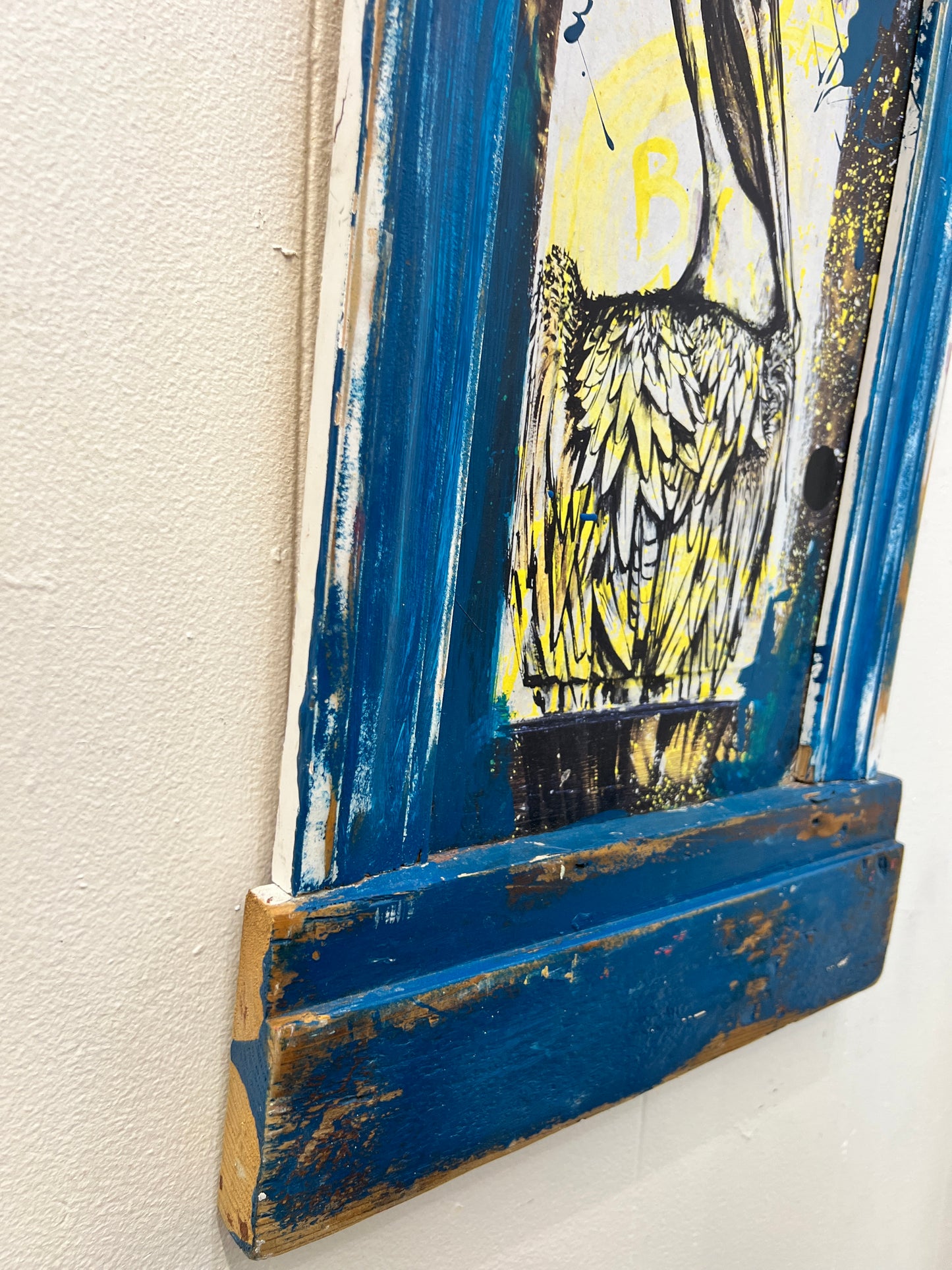 Pelican - Reworked Giclee with Reclaimed Wood Frame