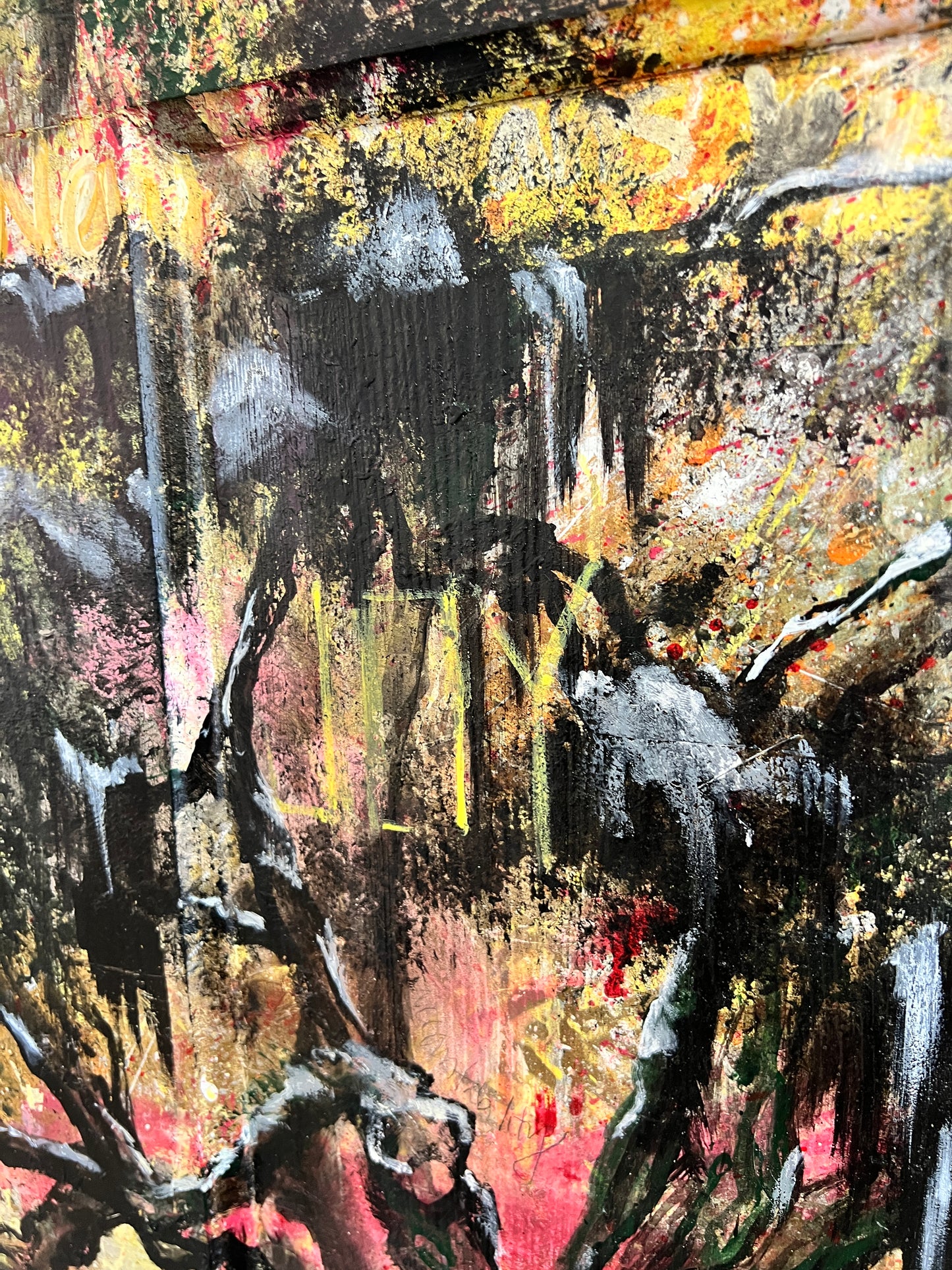 Tree of Life - Original on Vintage Door Panel