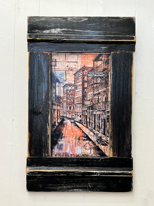 Fabacher - Print in Black Reclaimed Wood Frame