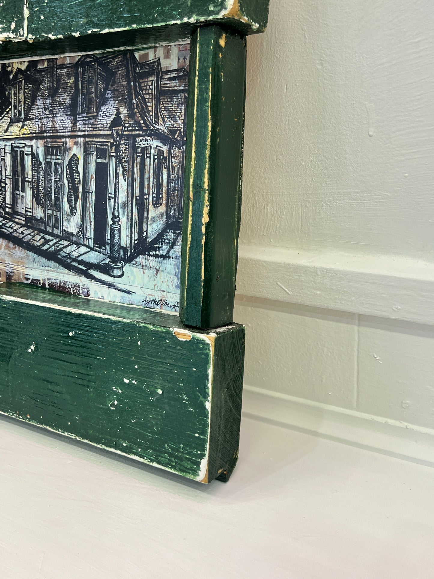Lafitte’s Small Giclee With A Hand Built Frame From New Orleans Reclaimed Wood.