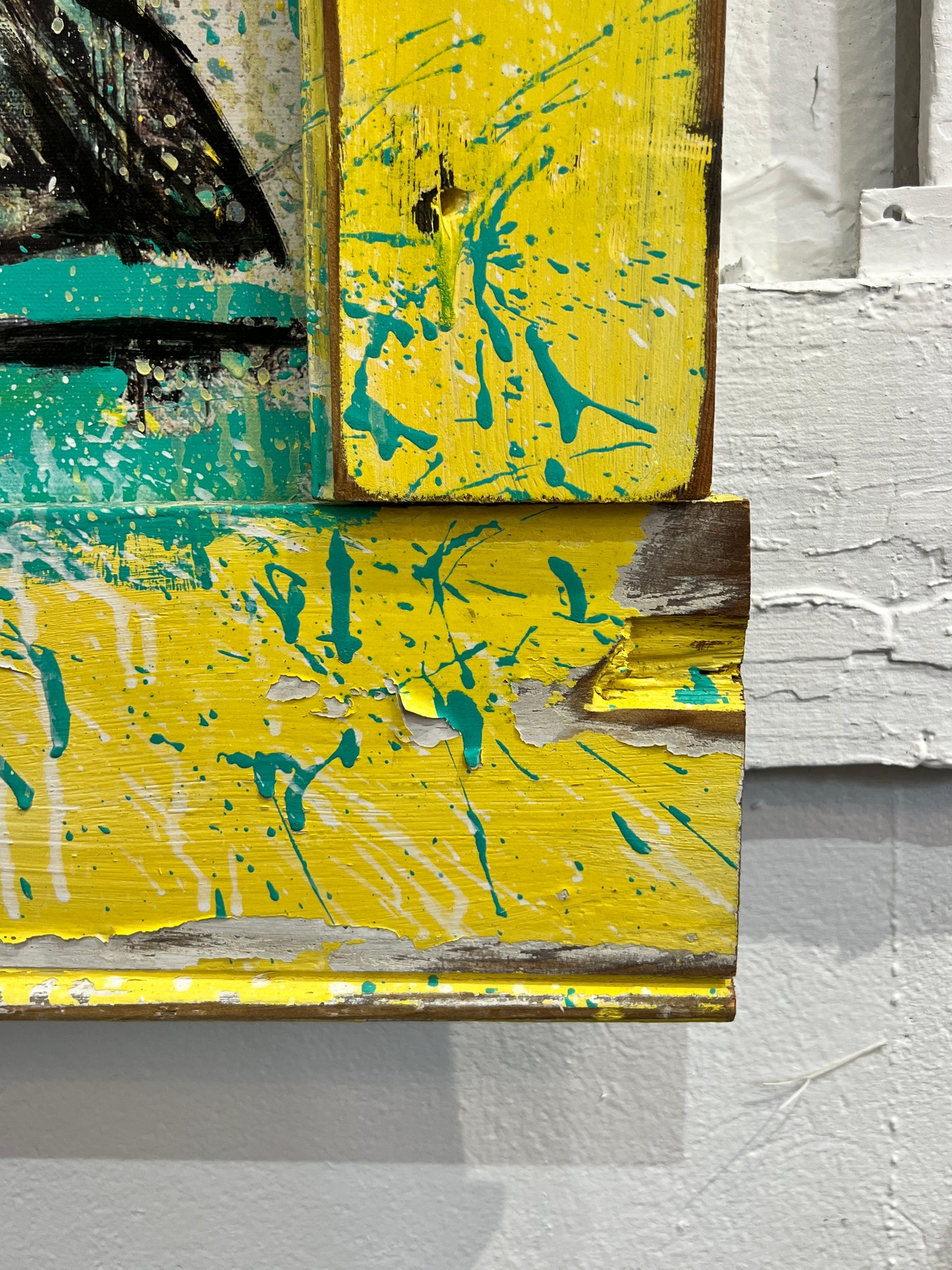 Double Pelicans - Embellished Giclee with Reclaimed Wood Frame